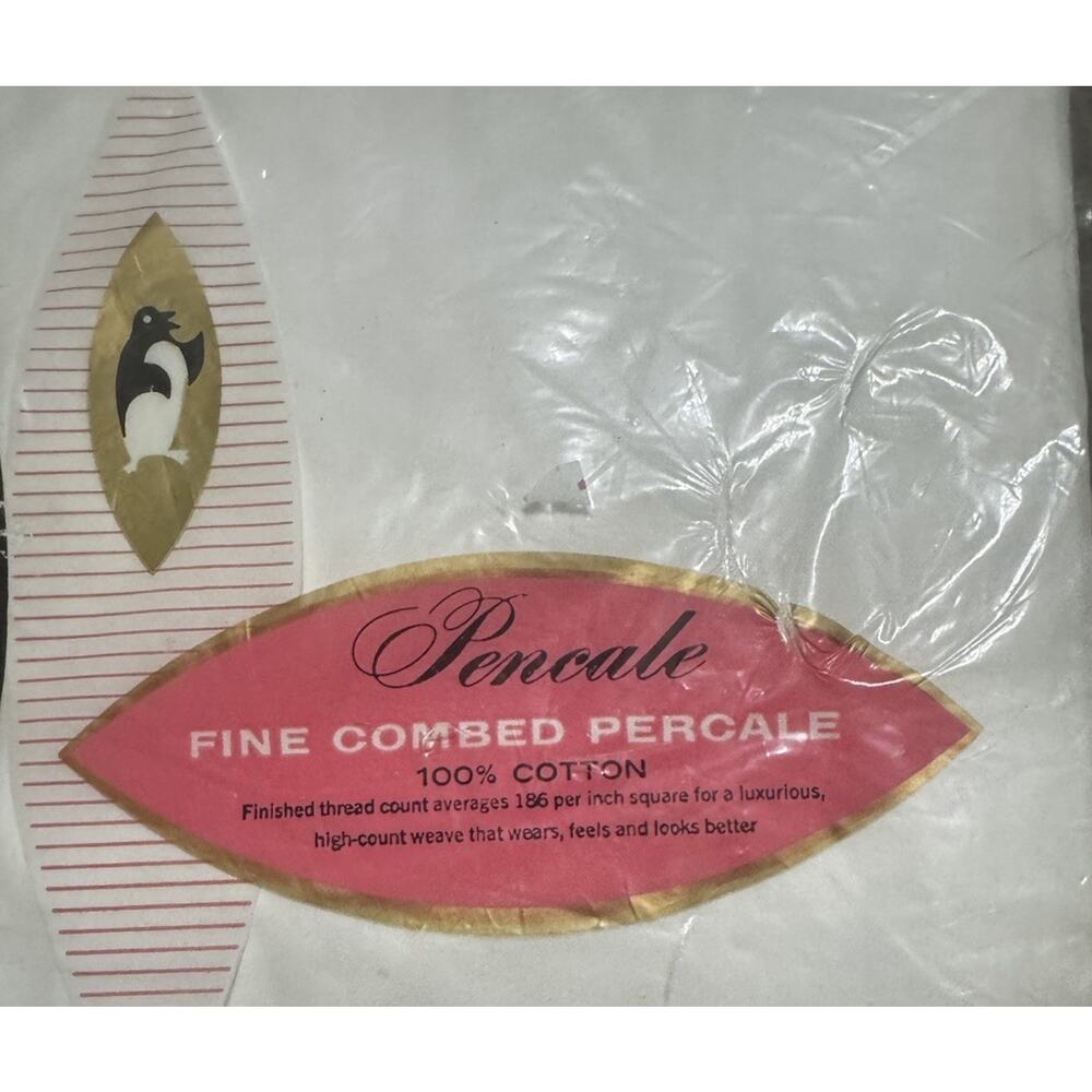 Full DOUBLE FLAT SHEET White Penneys Percale 100% Cotton 81x108 NEW